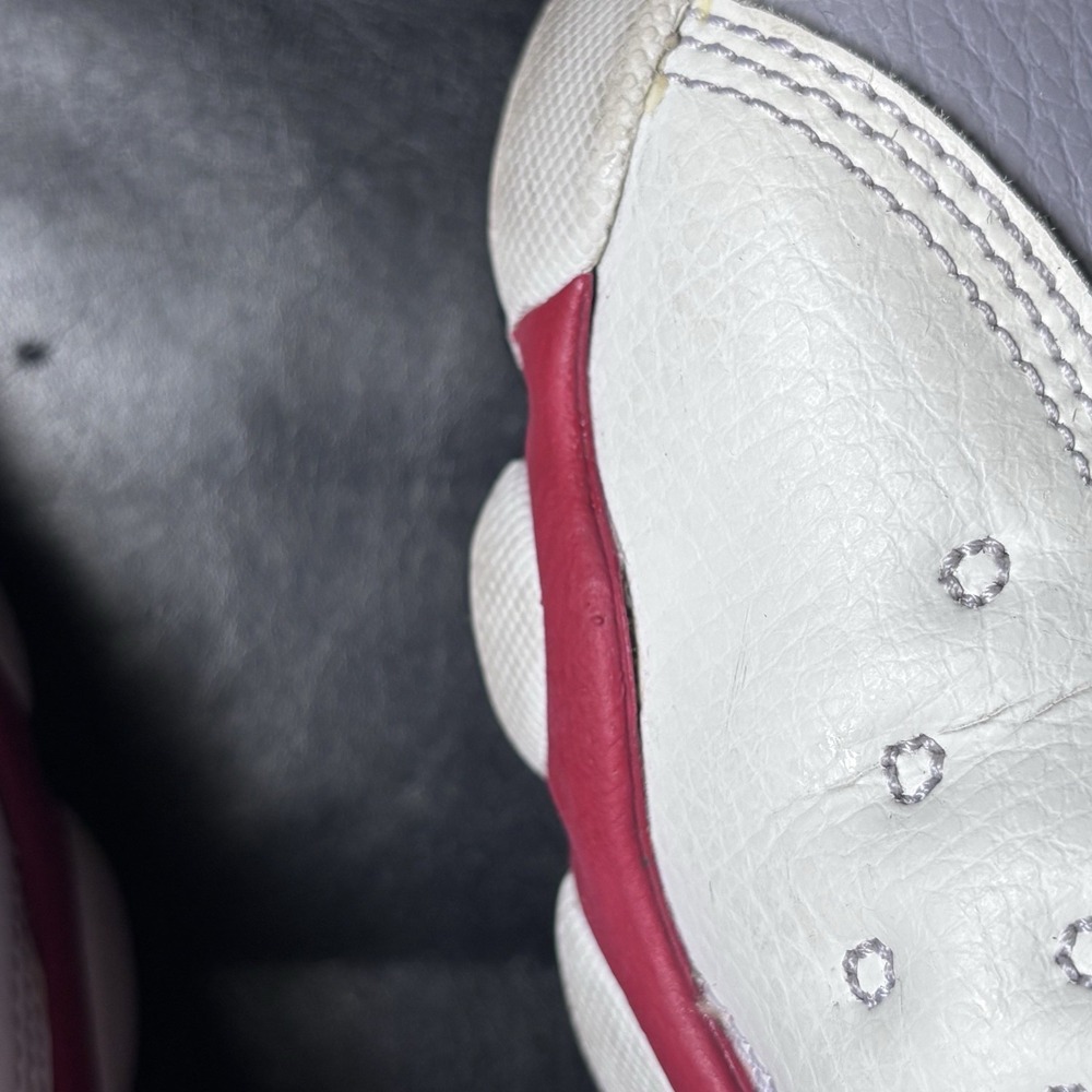Jordan 13 Retro Atmosphere Grey Red White Youth Sneakers Size 5Y Kids Shoes - Picture 7 of 8